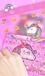 Gambar Lovely Cuteness Pink Unicorn Keyboard Theme 1