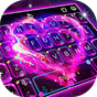 Neon Galaxy Heart Keyboard Theme APK