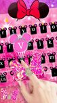 Imagem 2 do Pink Cute Minny Bowknot Keyboard Theme