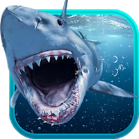 Shark Attack Swimmer Cartoon Android Wallpaper Free Download