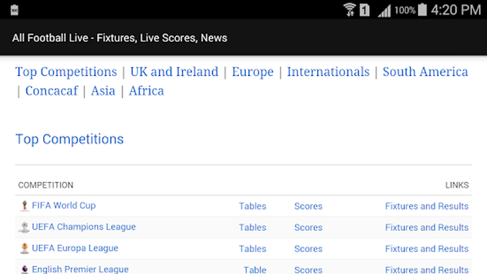 All Football Live Fixtures Live Scores News Apk Free Download For Android
