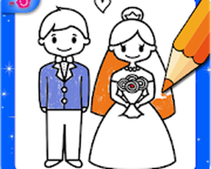 Wedding Coloring Pages Bride And Groom Android Free