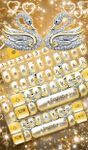 Luxury Gold Diamond Swan Keyboard Theme image 