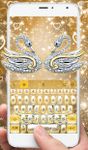 Luxury Gold Diamond Swan Keyboard Theme image 1