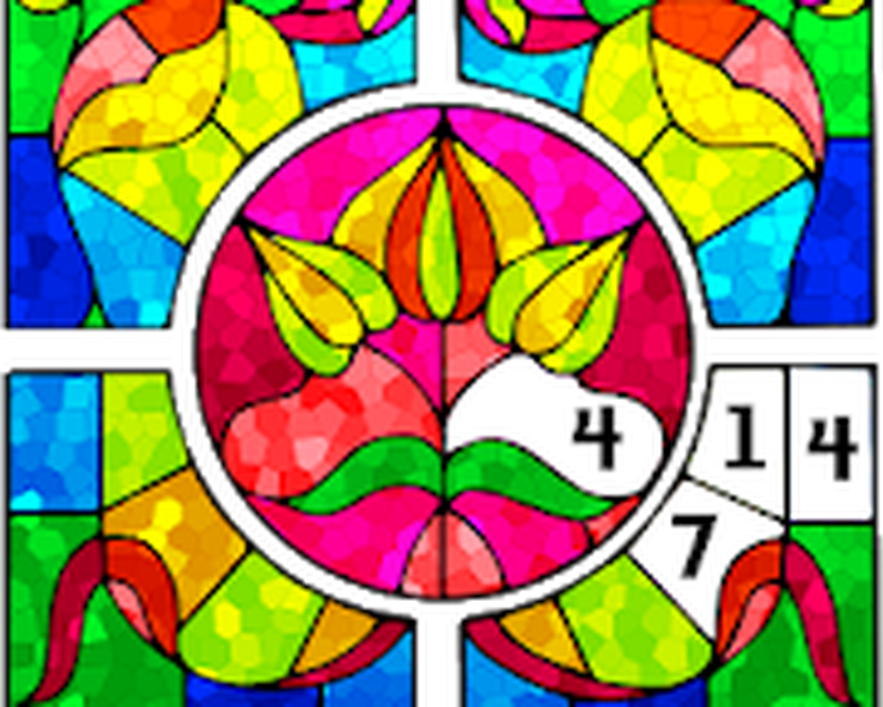 550 Stained Glass Coloring Book Free Download Best HD