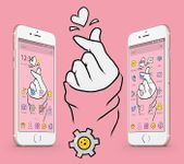 Pink Finger Heart Love Theme image 2