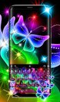 Colorful Neon Butterfly Keyboard Theme image 1