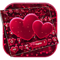 Red Love Glitter Heart Keyboard apk icon