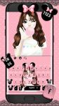 Gambar Pink Love Bow Girl Keyboard Theme 