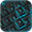 Tema de teclado preto luz azul  APK