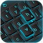 Icône apk Blue Light Black Keyboard Theme