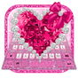 Glitter Pink Crystal Diamond Heart Keyboard Theme APK