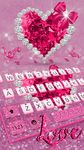 Glitter Pink Crystal Diamond Heart Keyboard Theme image 