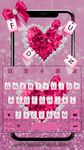 Картинка 2 Glitter Pink Crystal Diamond Heart Keyboard Theme