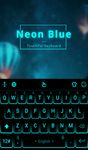 Gambar Neon Blue Keyboard Theme 