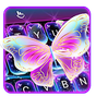 Colorful Glitter Neon Butterfly Keyboard Theme apk icono