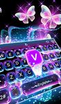 Colorful Glitter Neon Butterfly Keyboard Theme image 1