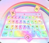 Rainbow Galaxy Keyboard Theme εικόνα 1