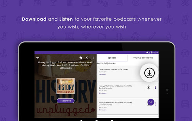 Podcasts und Hörbücher für Android - Download