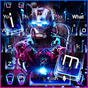 Icône apk Neon Iron Hero Robot Keyboard Theme