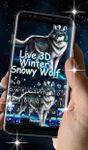 Live 3D Winter Snowing Wolf Keyboard Theme image 