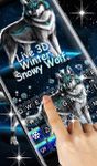 Live 3D Winter Snowing Wolf Keyboard Theme image 1