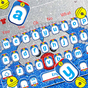 Blue Cat Diamond Keyboard Theme apk icon