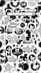 Cute Mouse Black & White Graffiti Theme 3d image 4