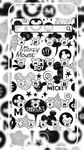Cute Mouse Black & White Graffiti Theme 3d image 5