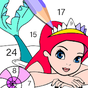 APK-иконка Русалка Раскраски по Номерам - Игра для Девочек