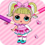 Cute Dolls Gliter Coloring Pages APK