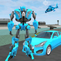 Blue Robot Car Transforme Futuristic Supercar Hero APK