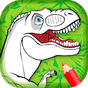 Cute Animated Dinosaur Coloring Pages