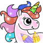 Glitter Unicorn Coloring Book - Rainbow Drawing