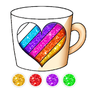 Glitter Hearts coloring and drawing APK