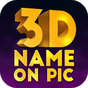 Ícone do 3D, nome, fotos, 3D, texto
