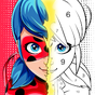 Ikon apk Miraculous Ladybug & Cat Noir. Color by number