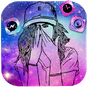 Tema Galaxy, Sad, Girl papel de parede HD APK