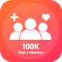 Biểu tượng apk real followers for instageram by hashtags plus #