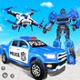 Drone volante polizia auto robot trasformare gioco