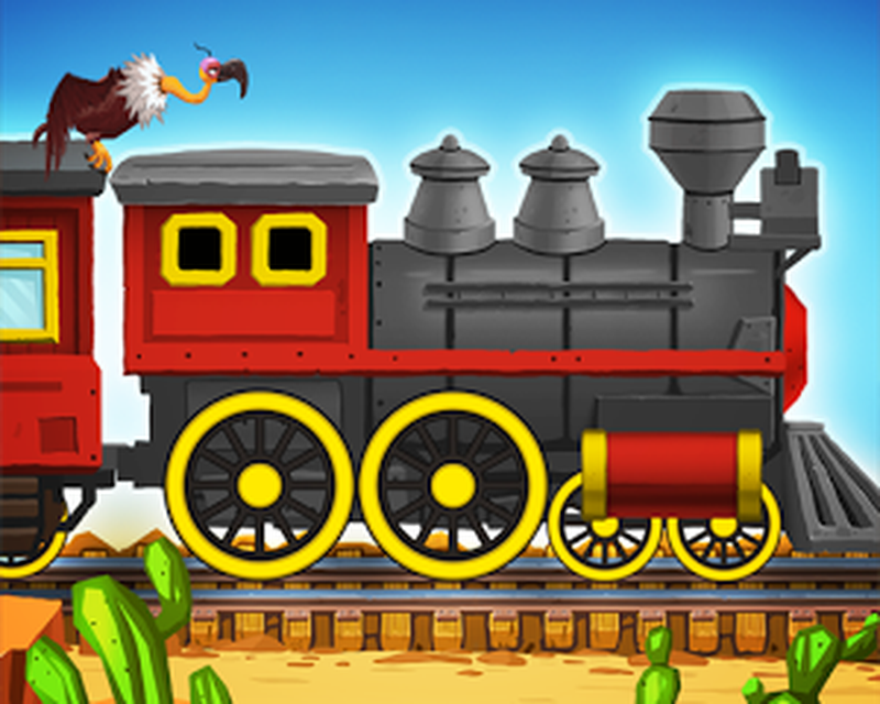 Western train driving race game