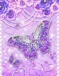 Purple Diamond Butterfly Live Wallpaper image 3