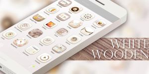 White Wooden GO Launcher Theme ảnh số 5