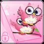 Розовая аниме милая сова тема APK