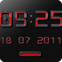 NEON RED Digital Clock Widget APK