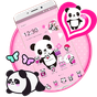 Pink Lovely Panda Theme apk icon