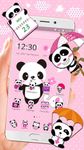 Pink Lovely Panda Theme image 
