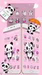 Pink Lovely Panda Theme image 1