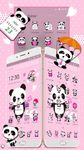 Pink Lovely Panda Theme image 5