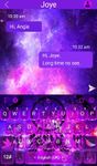 Captura de tela do apk Purple Galaxy Dream Catcher Keyboard Theme 1